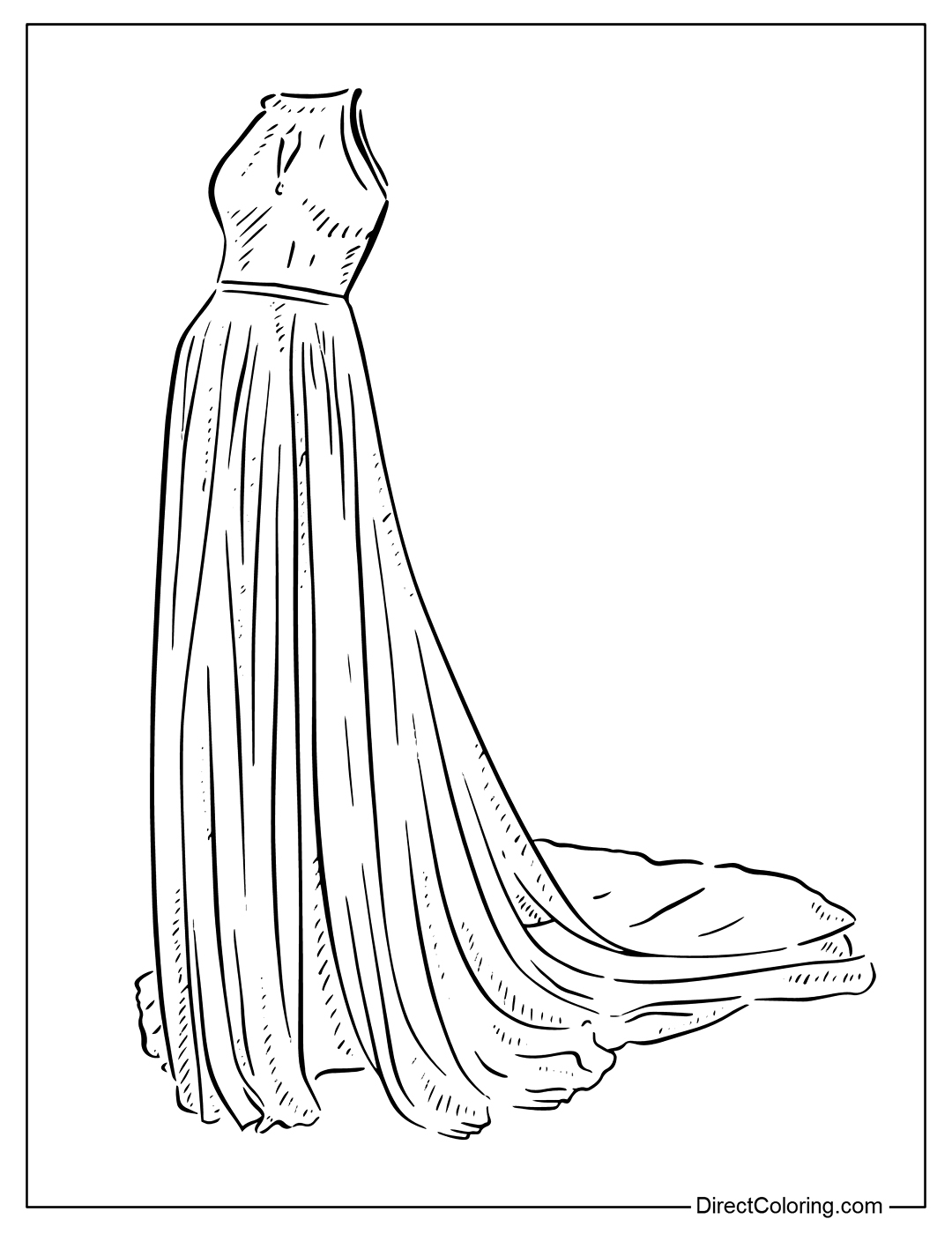 A Boho Sleeveless Dress Coloring